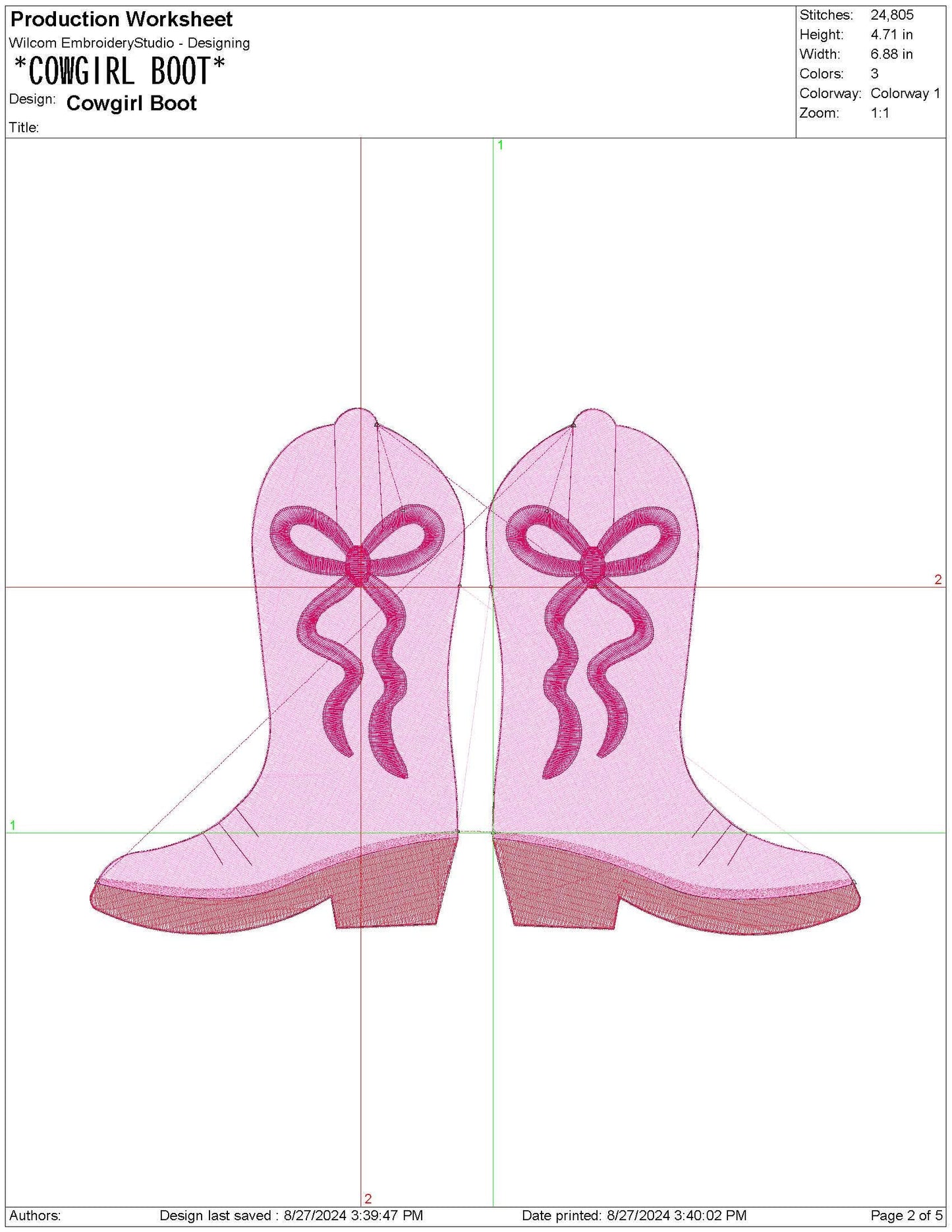 Cowgirl Boots Western Cowgirl Pink Shoes Machine Embroidery File Gift for Her | 6 Size