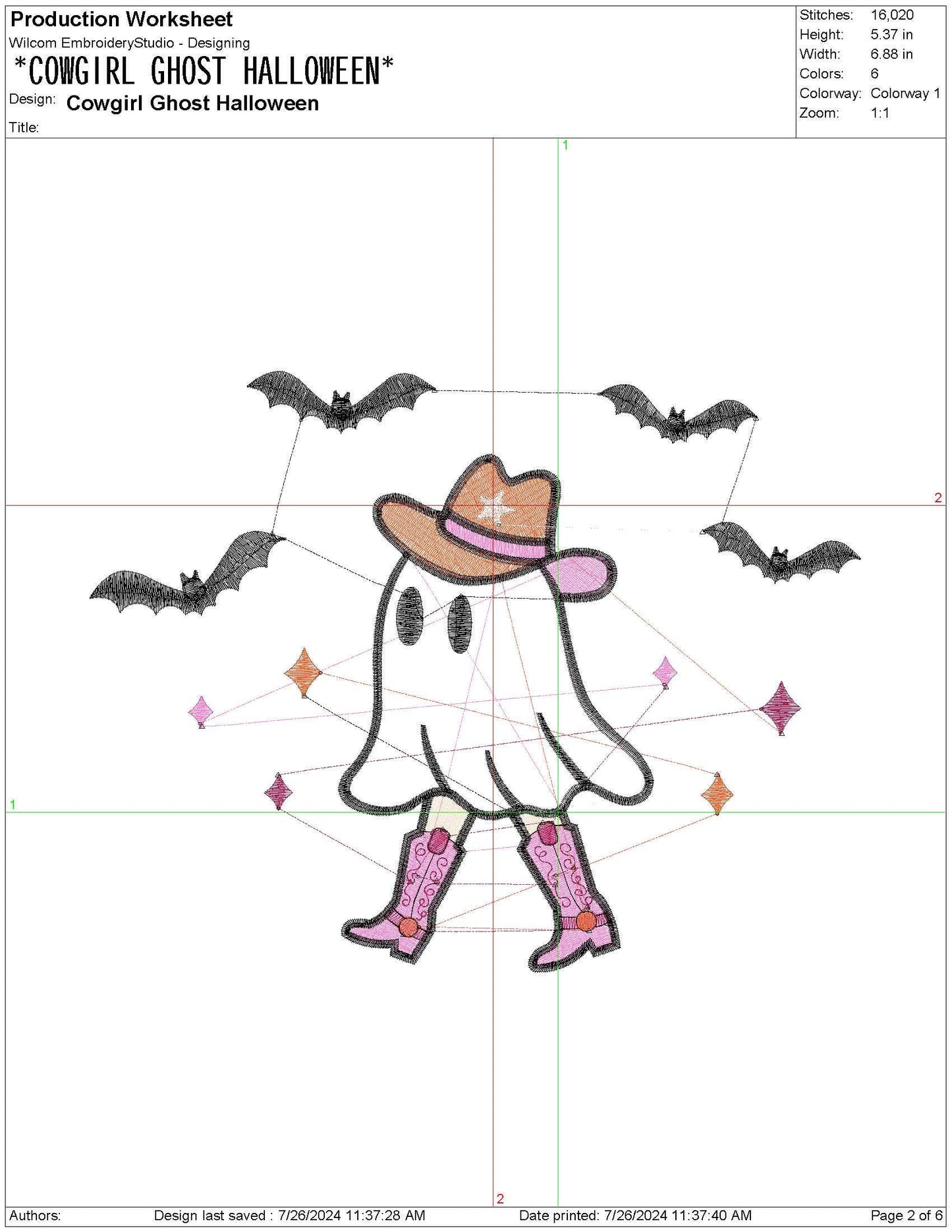 Fall Halloween Machine Embroidery File Spooky Ghost Cowgirl Embroidery pes dgt dst exp hus inf jef xxx | 4 Sizes