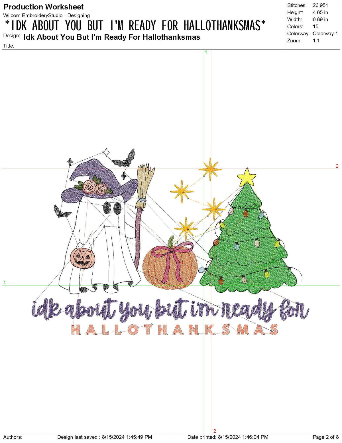 Hallothanksmas Embroidery Design (Digital Download)
