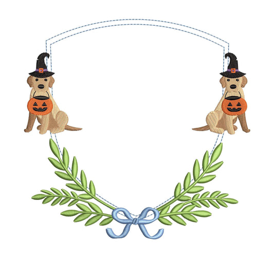 Halloween Labrador Dog Frame For Banner Crest