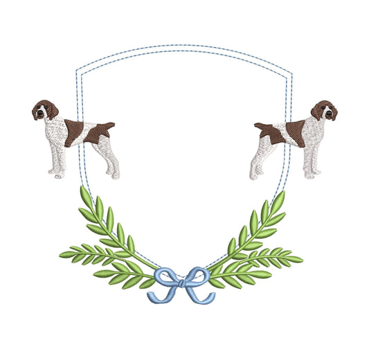 Short Hair Pointer Dog Frame For Banner Crest