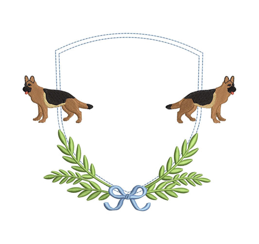 German Shepherd Dog Frame For Banner Crest