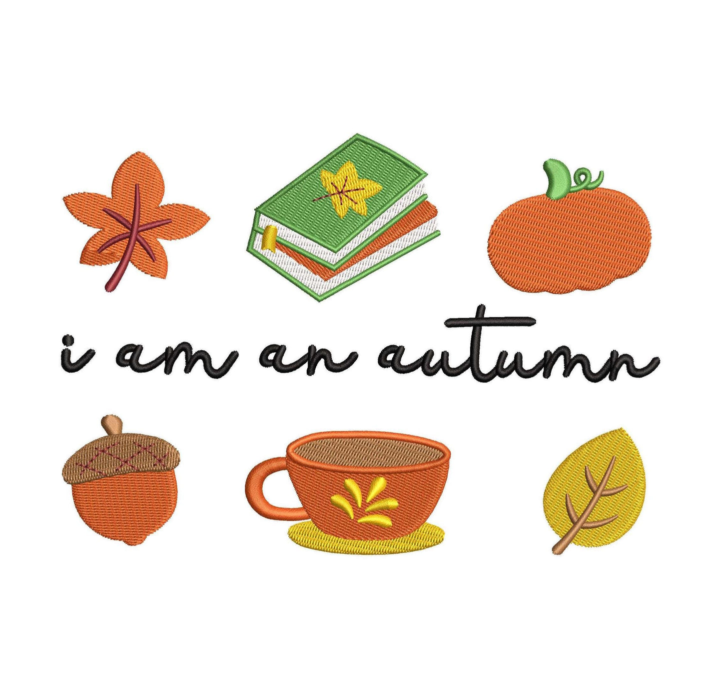 Gilmore I am an Autumn Machine Embroidery File GG Cute Girls Gift