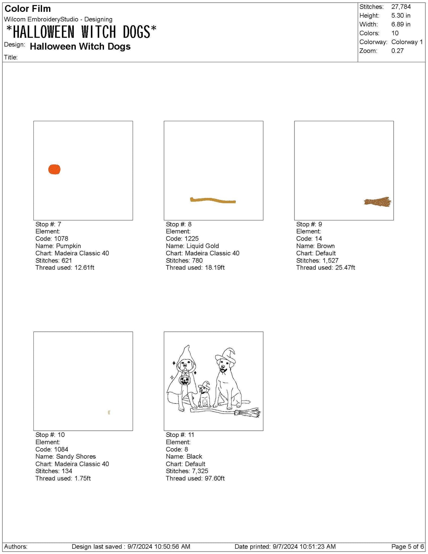 Halloween Witch Dogs Embroidery Design: Machine Embroidery File (PES, DST, EXP and More)