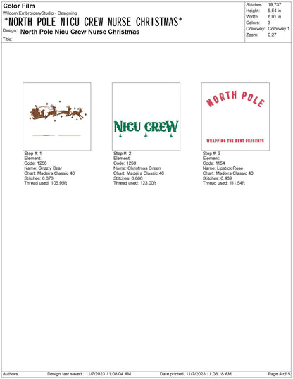 Christmas Embroidery Designs: Neonatal Intensive Care Unit NICU Nurse Embroidery Machine File for December Baby Delivery