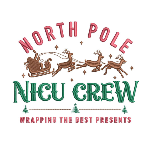 Christmas Embroidery Designs: Neonatal Intensive Care Unit NICU Nurse Embroidery Machine File for December Baby Delivery
