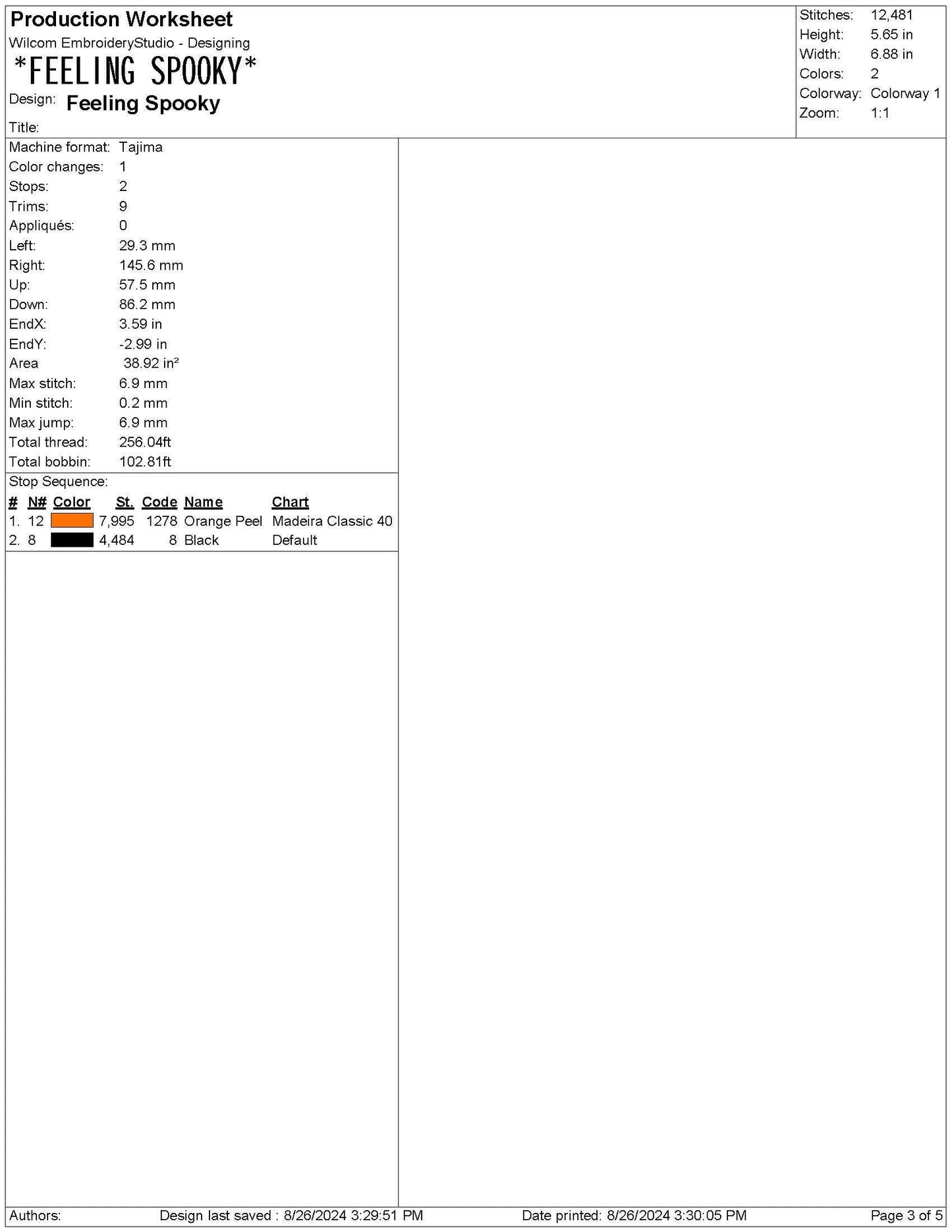 Halloween Feeling Spooky Embroidery Design: Halloween Machine Embroidery File (PES, JEF, DST and more)