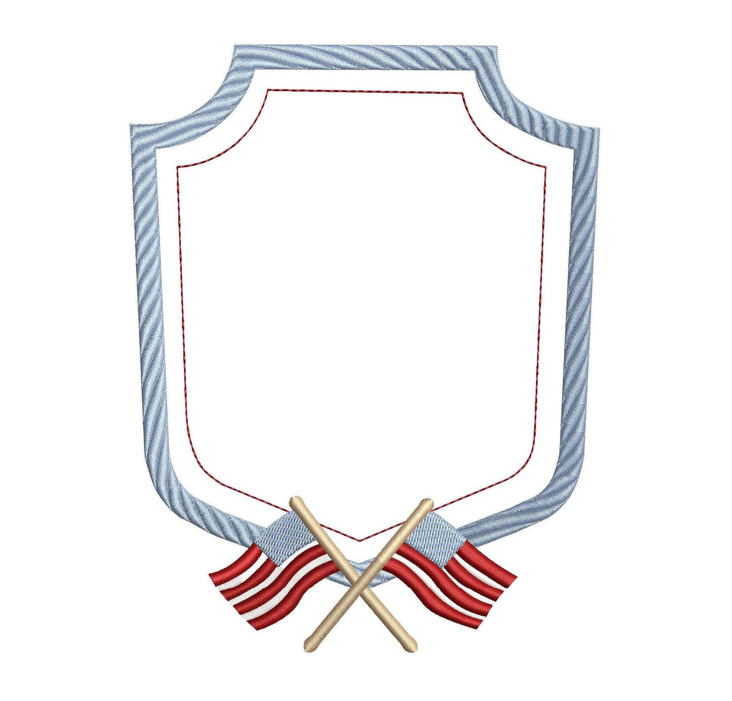 Baby Name Banner Embroidery Crest Designs: Boy Embroidery Banner Frame Design with Flags for New Years Frame Banner or Wedding Crest