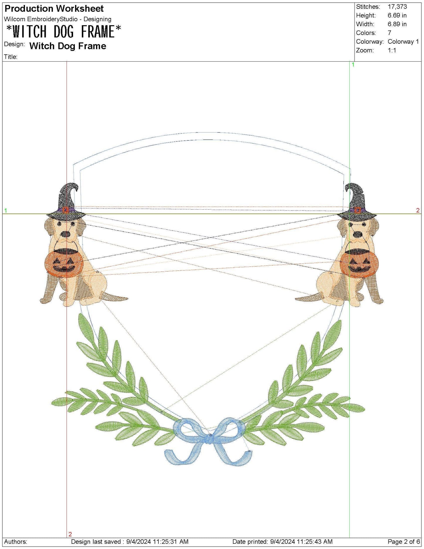 Cute Halloween Witch Dog Embroidery Banner Design, dgt exp hus jef xxx Machine Embroidery File, Custom Newborn Baby Frame