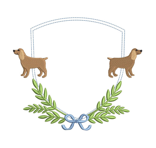 Cocker Spaniel Banner Dog Frame For Banner Crest