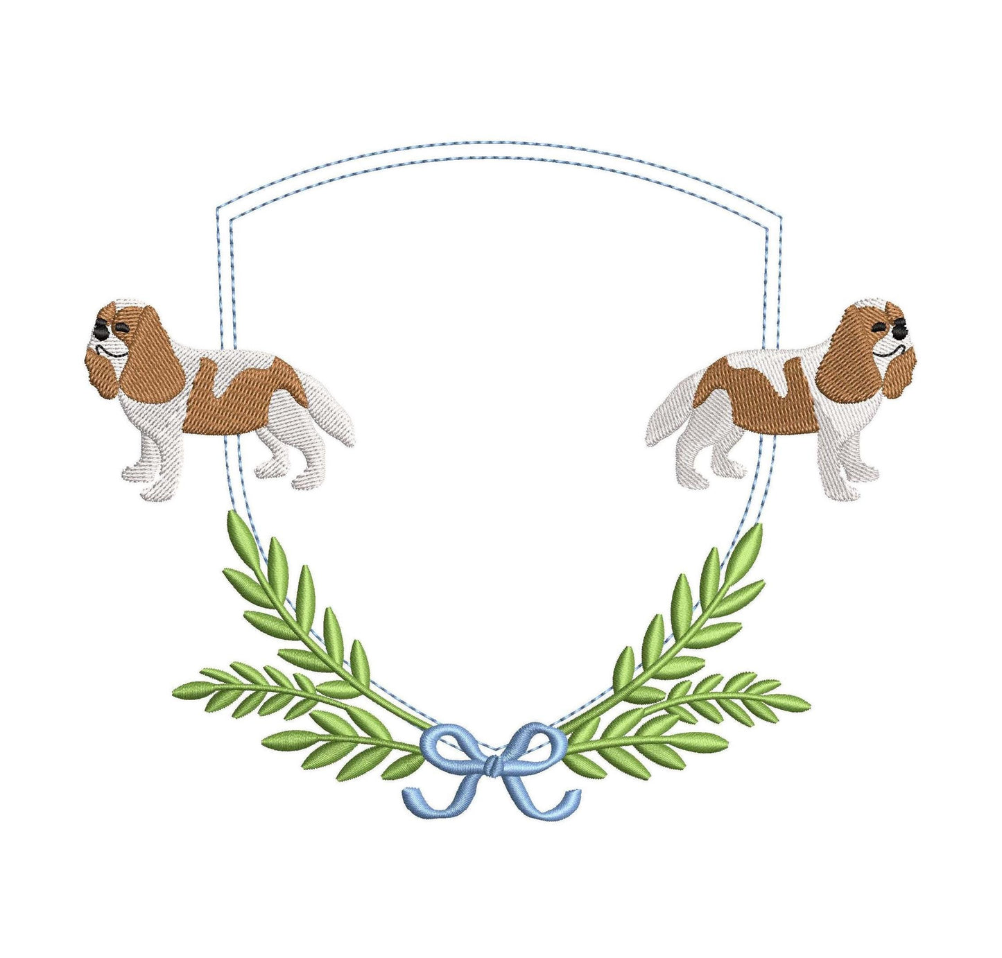 Cavalier King Charles Spaniel Crest Embroidery Design (Digital Download)