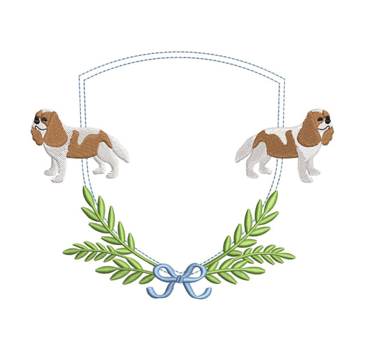 Cavalier King Charles Spaniel Crest Embroidery Design (Digital Download)