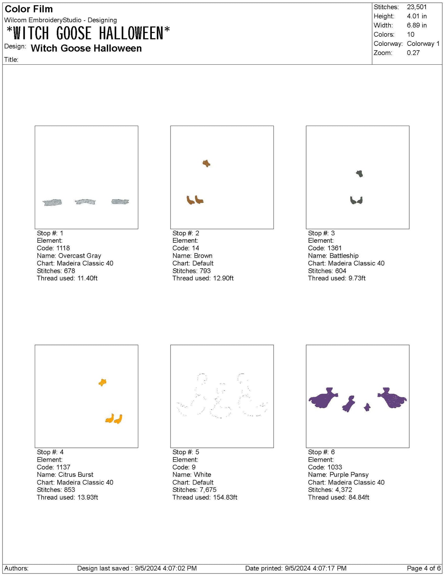 Halloween Geese Embroidery Design: Witch Goose Trick-or-Treating (Digital Download)