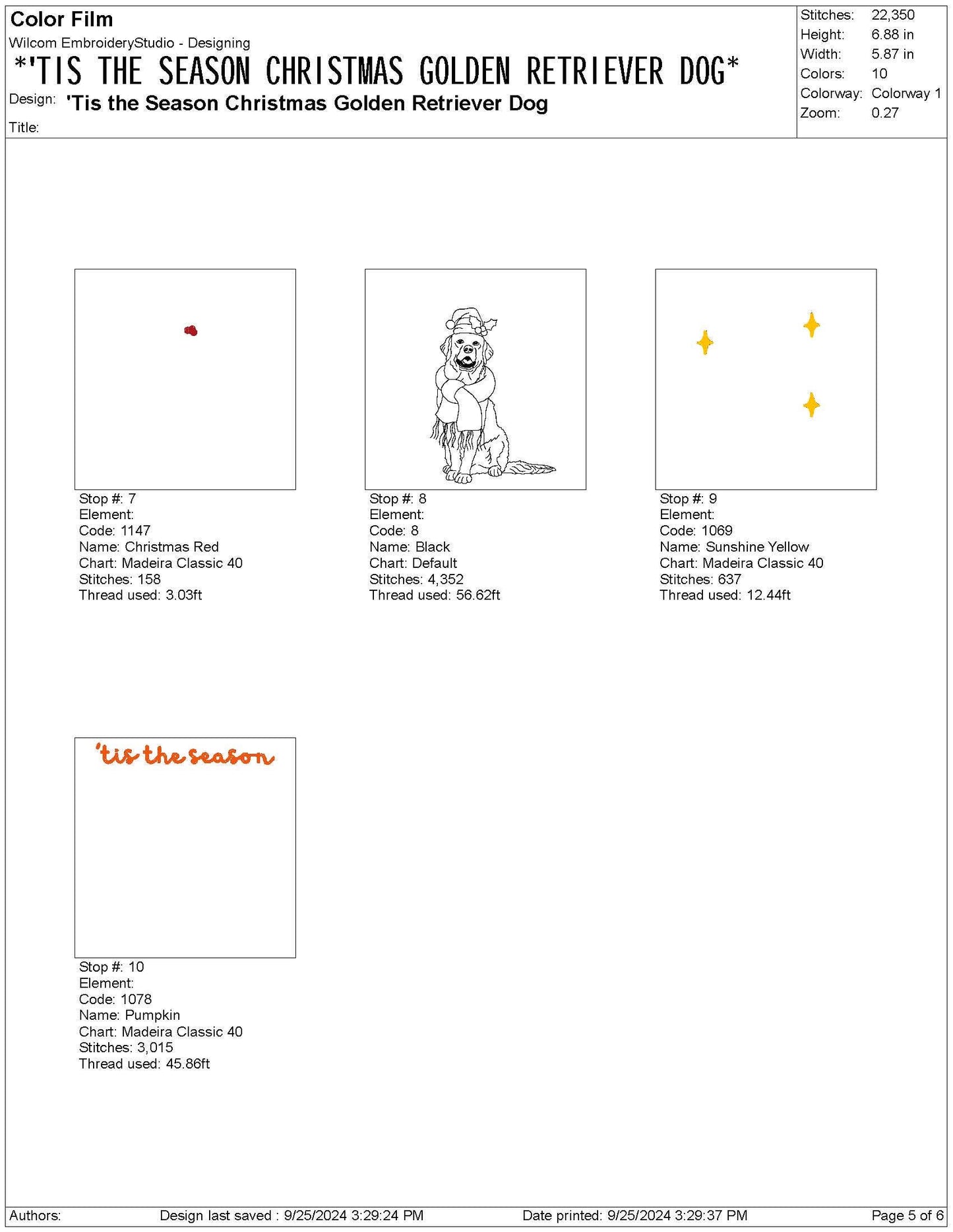 Christmas Golden Retriever Embroidery Design - Festive Holiday Dog Digital File Pattern Gift for Pet Lovers