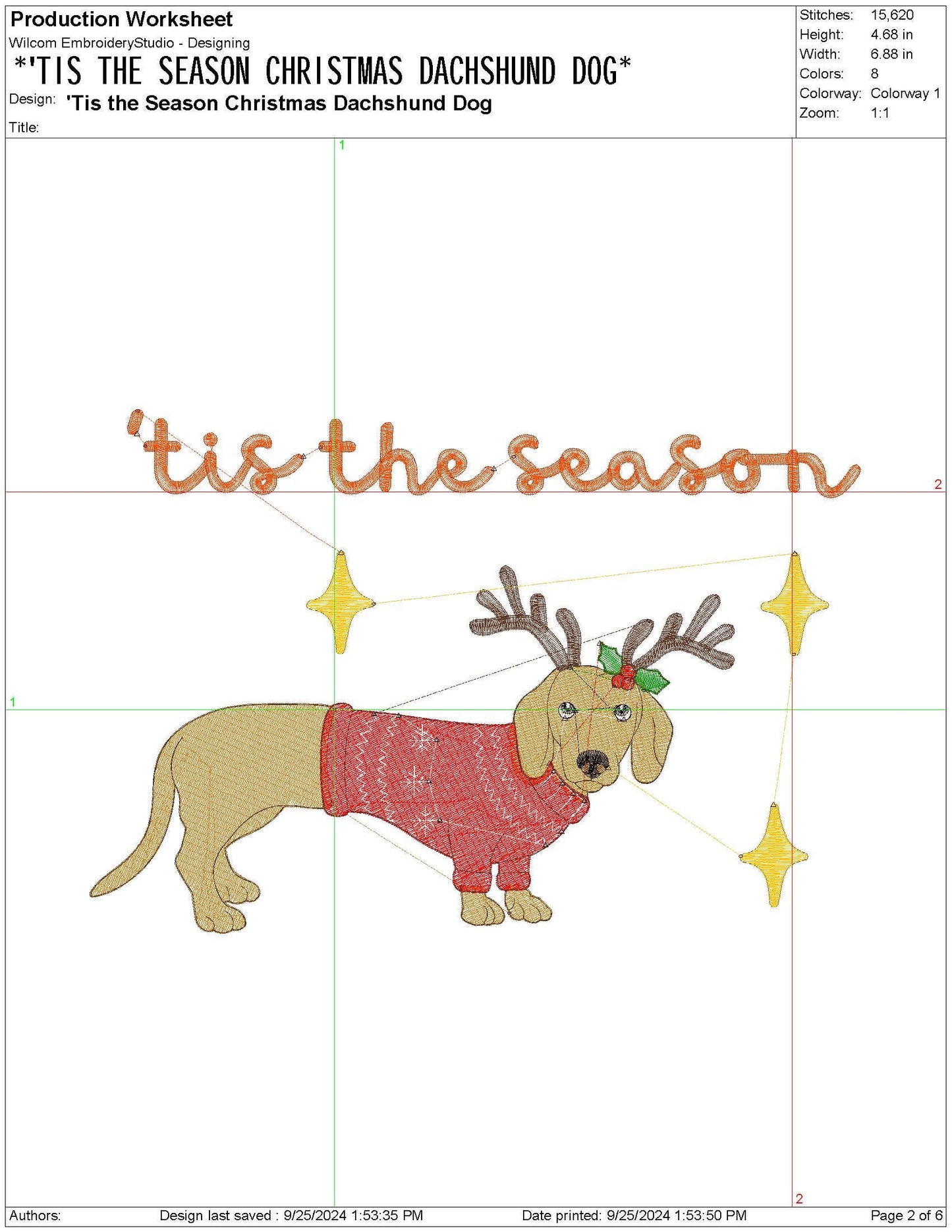 Tis the Season Cute Christmas Embroidery File, Dachshund Fall pes dgt dst exp jef xxx Machine Embroidery File Cute Fall Gift For Her