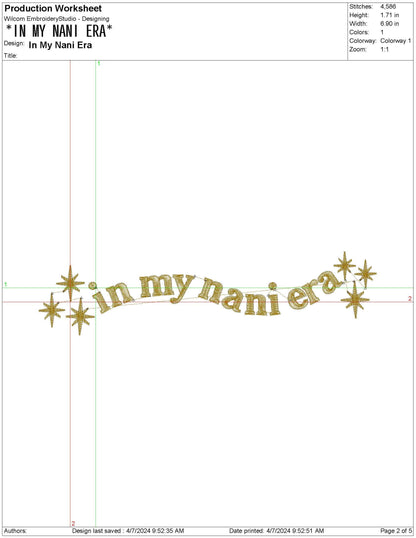 In My Nani Era Embroidery Design: Grandmother Gift (PES, DST) (Digital Download)