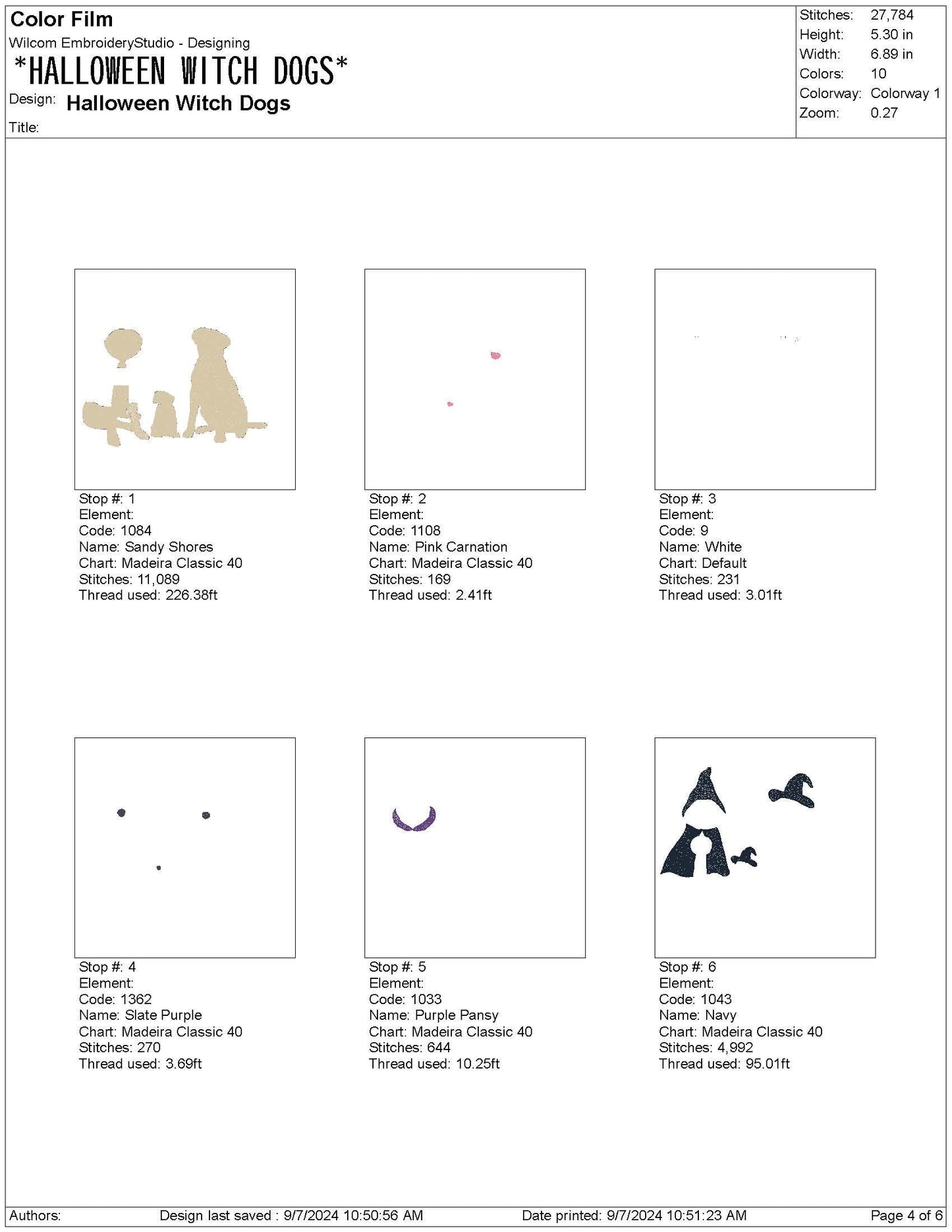 Halloween Witch Dogs Embroidery Design: Machine Embroidery File (PES, DST, EXP and More)