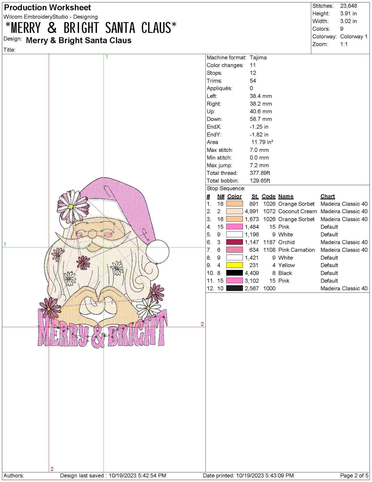 Christmas Santa , pes dgt dst exp hus inf jef xxx Machine Embroidery File, Merry and Bright Fall Design Pes File