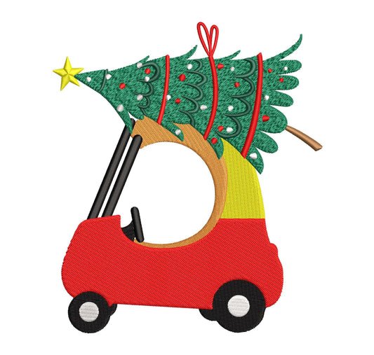 Christmas Embroidery Designs Kids Car Christmas Tree Embroidery Machine File: Festive Holiday Machine Embroidery Designs Digital Download
