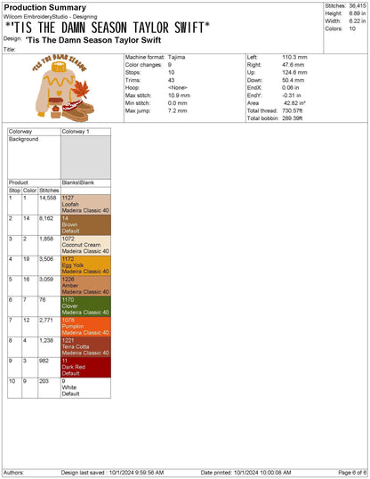 Fall Embroidery Designs: Tis The Season Embroidery Machine File Christmas Holiday Embroidery Design (Digital Download)