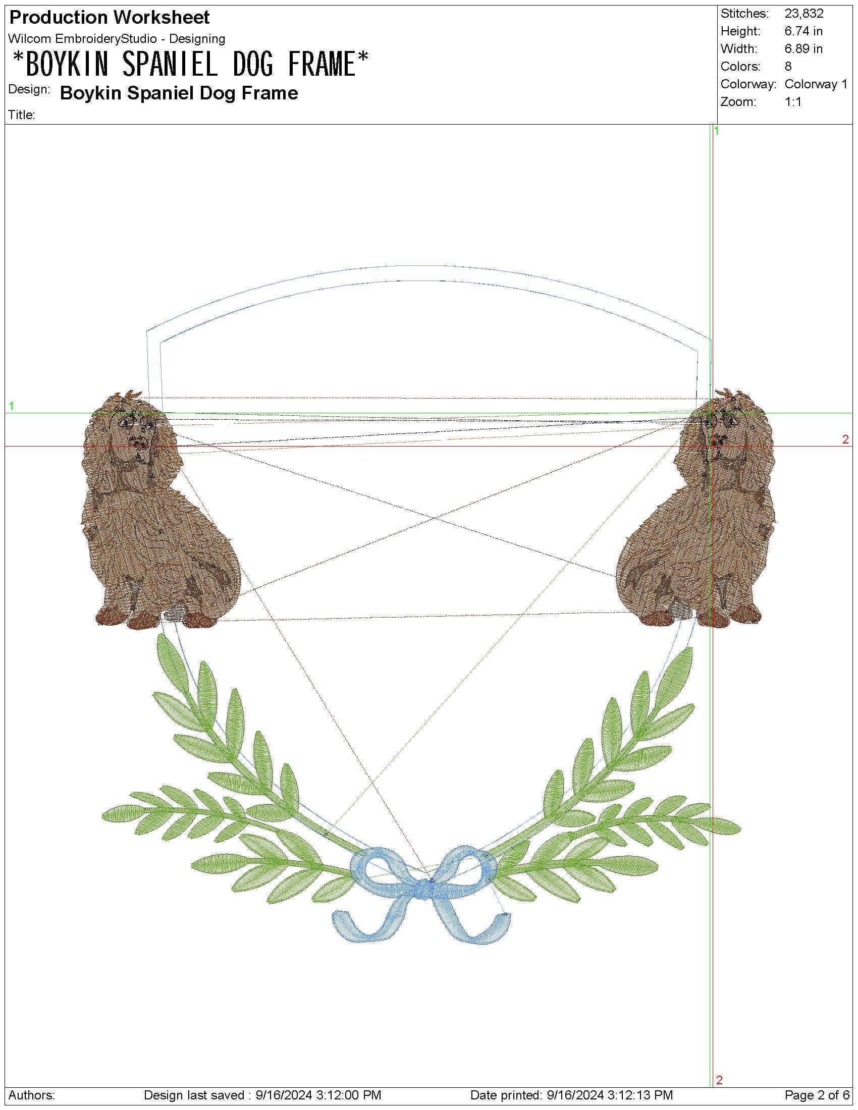 Boykin Embroidery Designs: Boykin Spaniel Embroidery Crest File Dog Crest Monogram Embroidery Frame Design