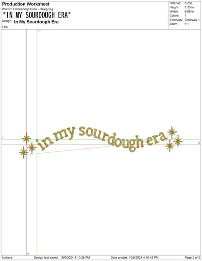 In My Sourdough Era Embroidery Design PES Sourdough Machine Embroidery File Baking Sourdough Bread Embroidery File For Mom Who like Cooking