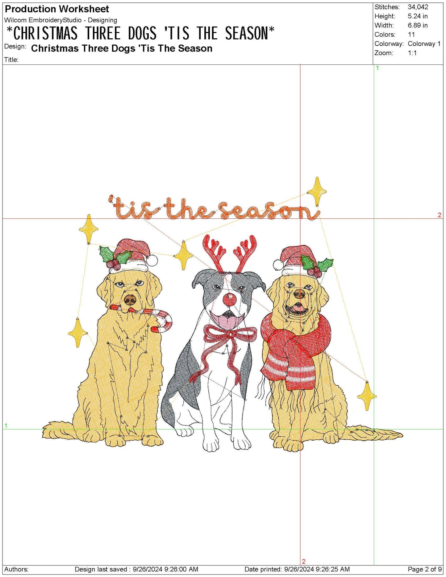 Cute Dog Golden Retriever Pitbull , Christmas Embroidery File pes dgt dst exp jef Machine Embroidery File | 4 sizes