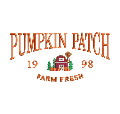 Halloween Pumpkin Patch Farm Machine Embroidery File | 6 Sizes