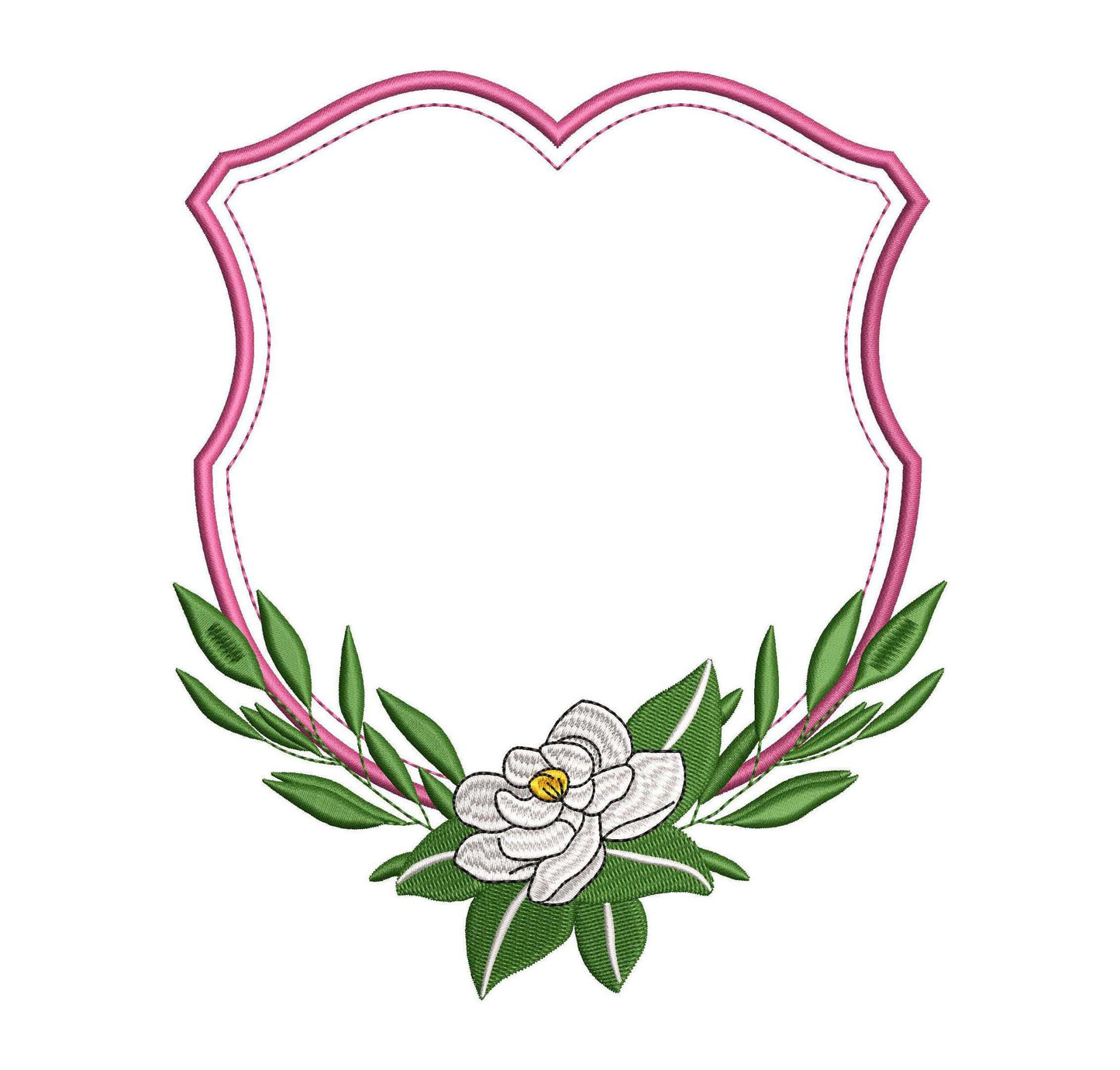 Floral Flower Crest Frame Banner Floral Ribbon Newborn Frame or Crest | 6 sizes