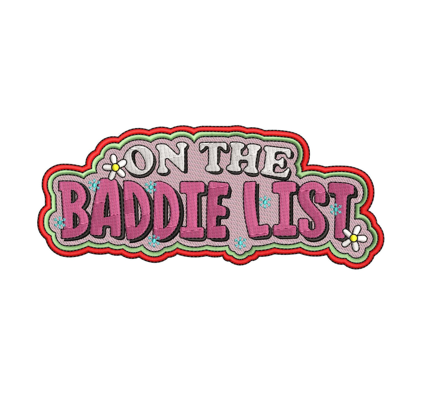 Christmas Santa Naughty List , pes dgt dst exp hus inf jef xxx Baddie List Fall Machine Embroidery File | 6 sizes