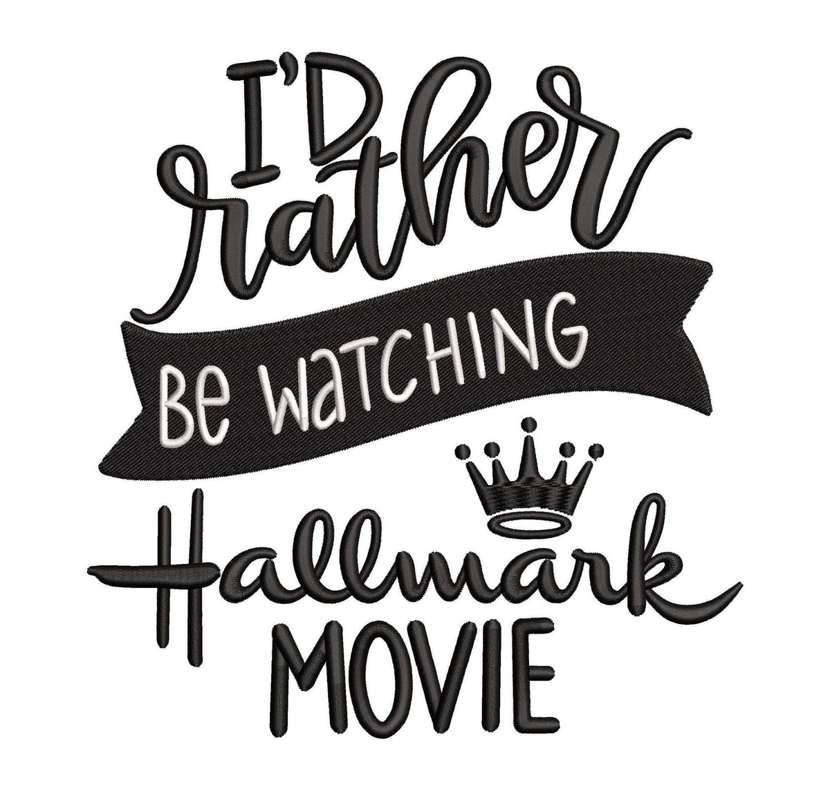 Movie Embroidery Design: Funny Winter Holiday Movie Machine File (6 Sizes)