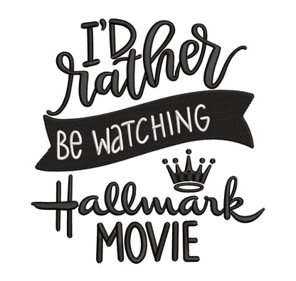 Movie Embroidery Design: Funny Winter Holiday Movie Machine File (6 Sizes)