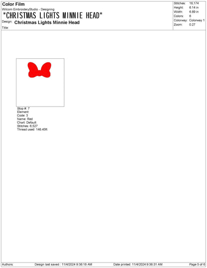 Christmas Embroidery Designs: Girl Mouse Embroidery Machine Files Christmas Lights Embroidey Design pes dgt dst exp hus inf jef sew vp3 xxx