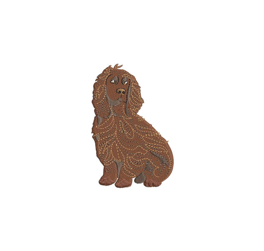 Boykin Spaniel Dog Cute Brown Spaniel Machine Embroidery File | 4 Sizes