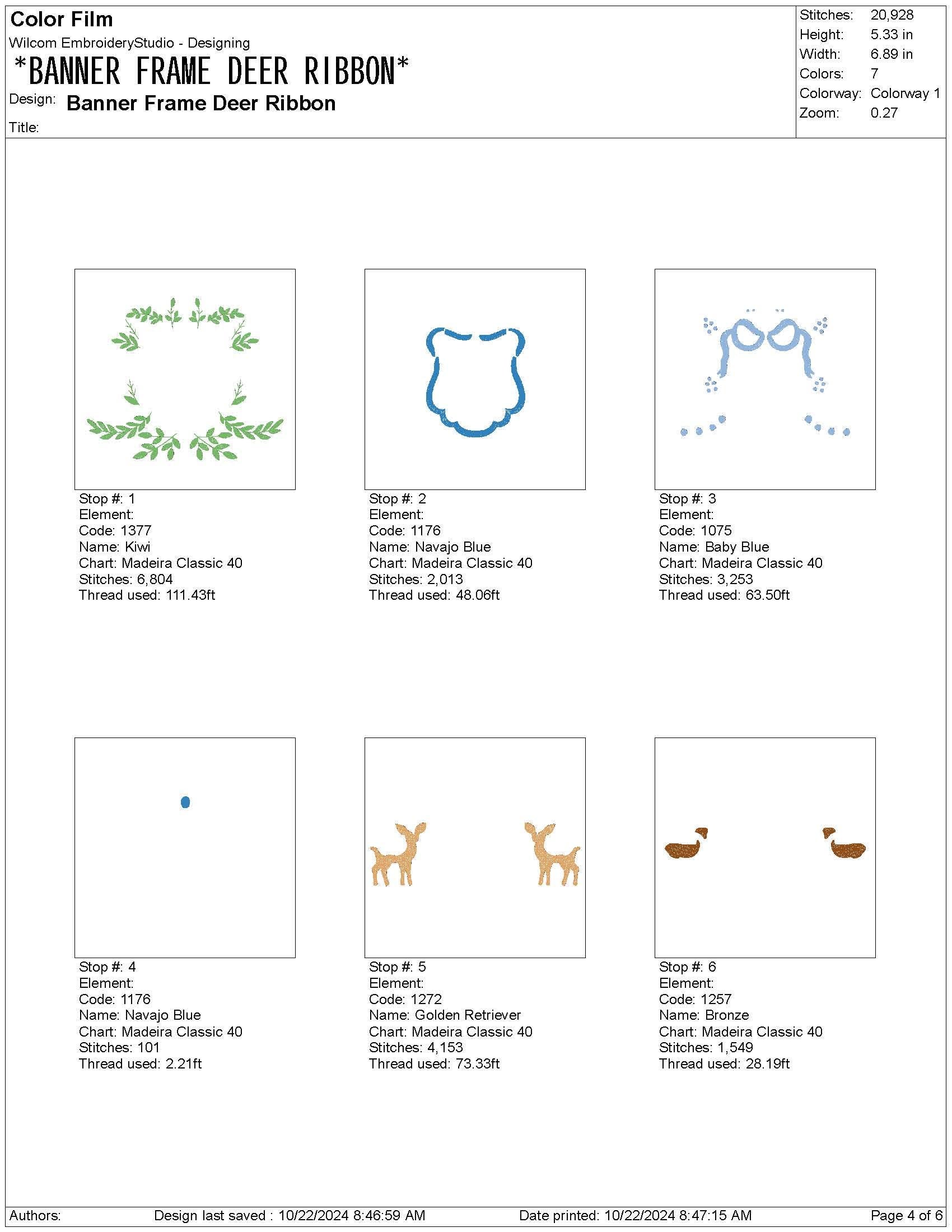 Deer Crest Frame Embroidery Designs: Baby Name Banner Frame Machine Embroidery File Rustic Newborn Nursery Frame Files