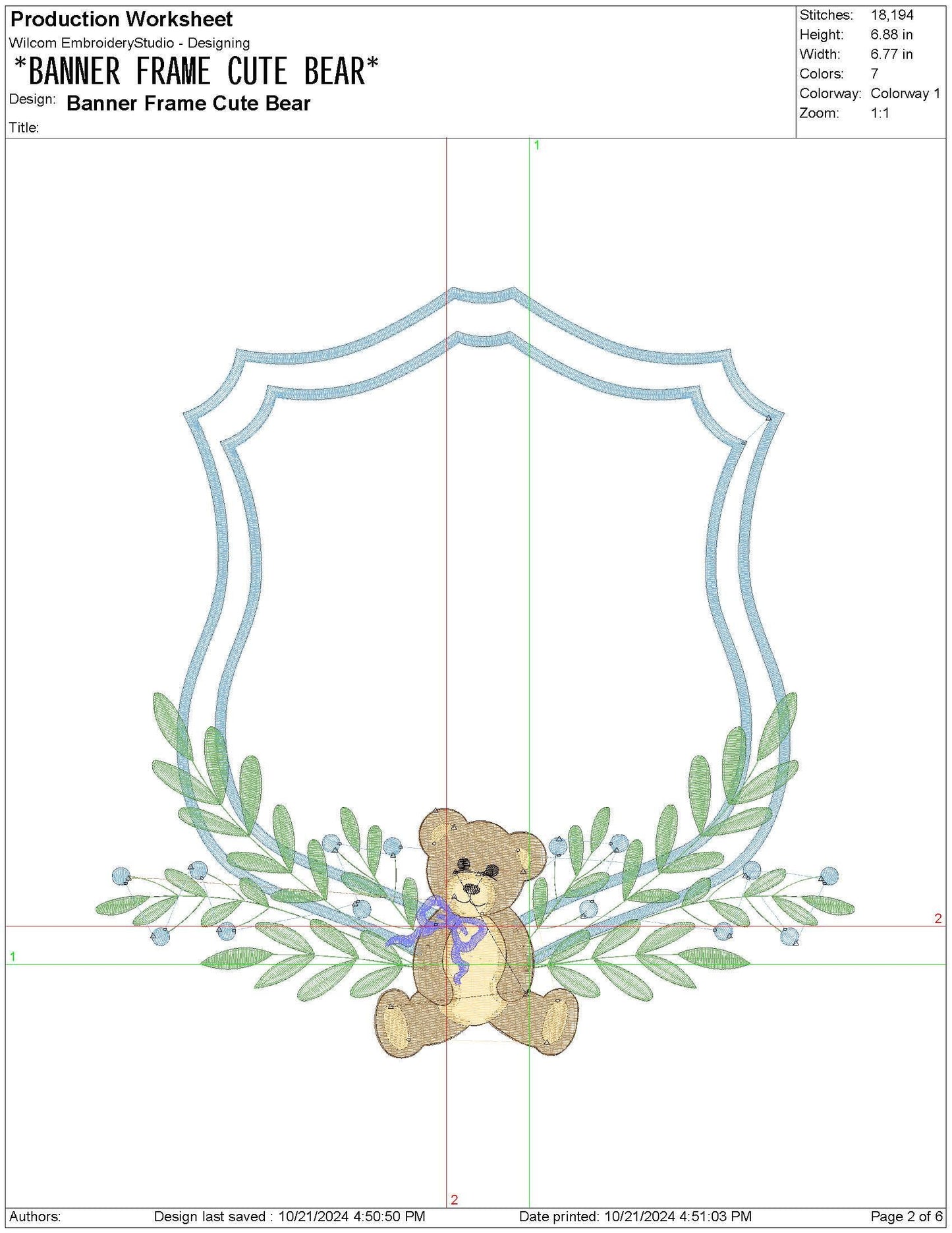 Bear Wreath Crest Frame Embroidery Design Baby Banner Crest Frame Embroidery File Newborn Birthday Frame DST Wedding Crest Frame Embroidery