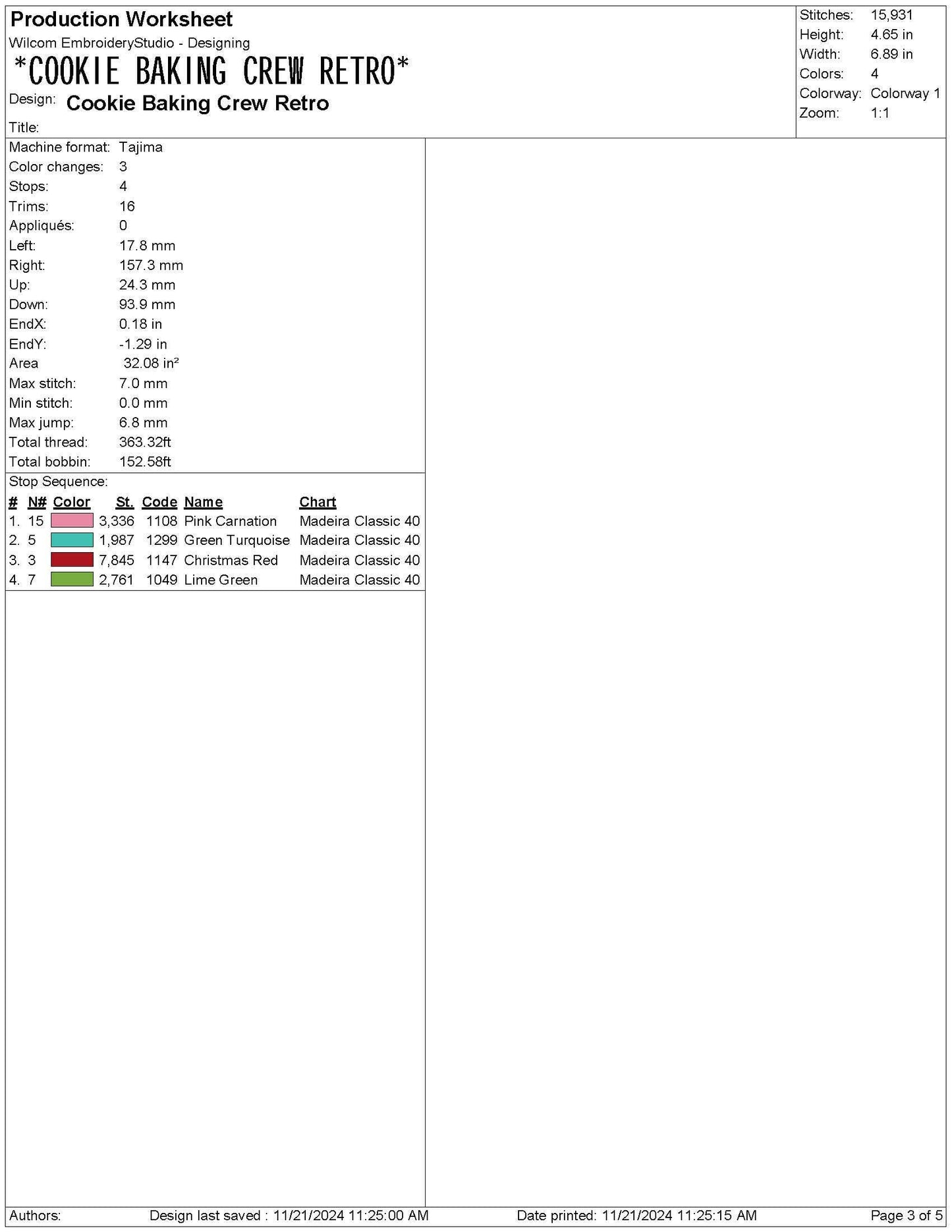 Christmas Cookie Baking Crew Retro Embroidery Design (Digital File)