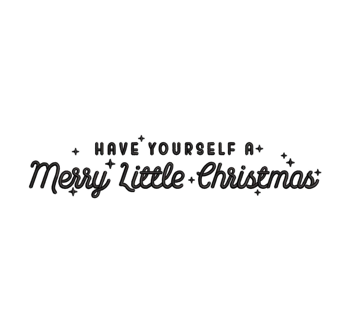 Have Yourself A Merry Little Christmas pes dgt dst exp hus inf jef sew Christmas Lyrics Machine Embroidery File | 6 Sizes