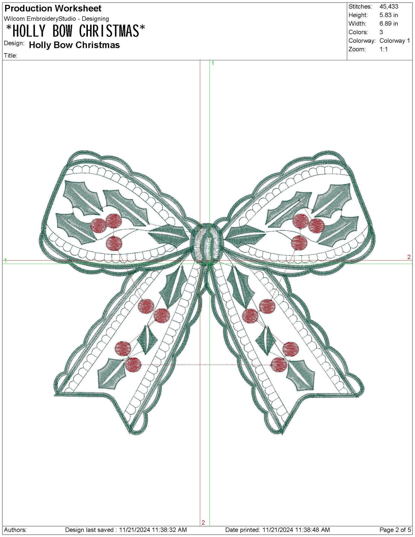 Christmas Embroidery Designs: Holly Bow Festive Machine Embroidery File Traditional Christmas Bow Embroidery File Christmas Mistletoe Design