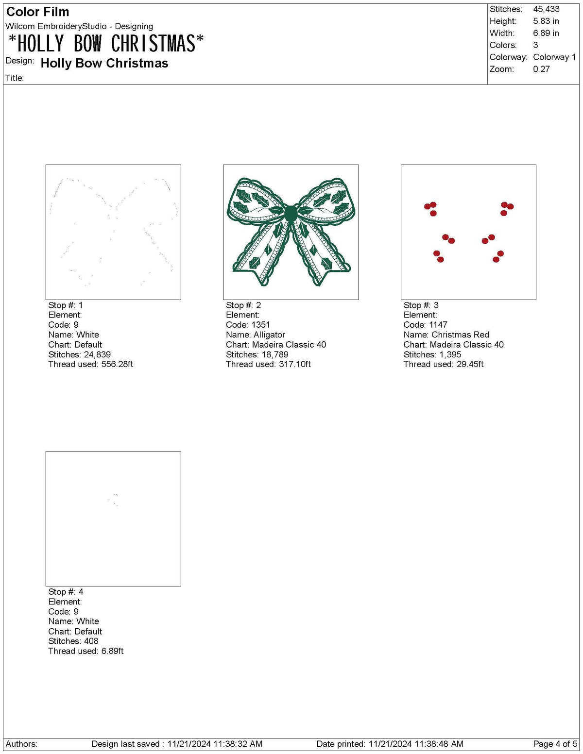 Christmas Embroidery Designs: Holly Bow Festive Machine Embroidery File Traditional Christmas Bow Embroidery File Christmas Mistletoe Design
