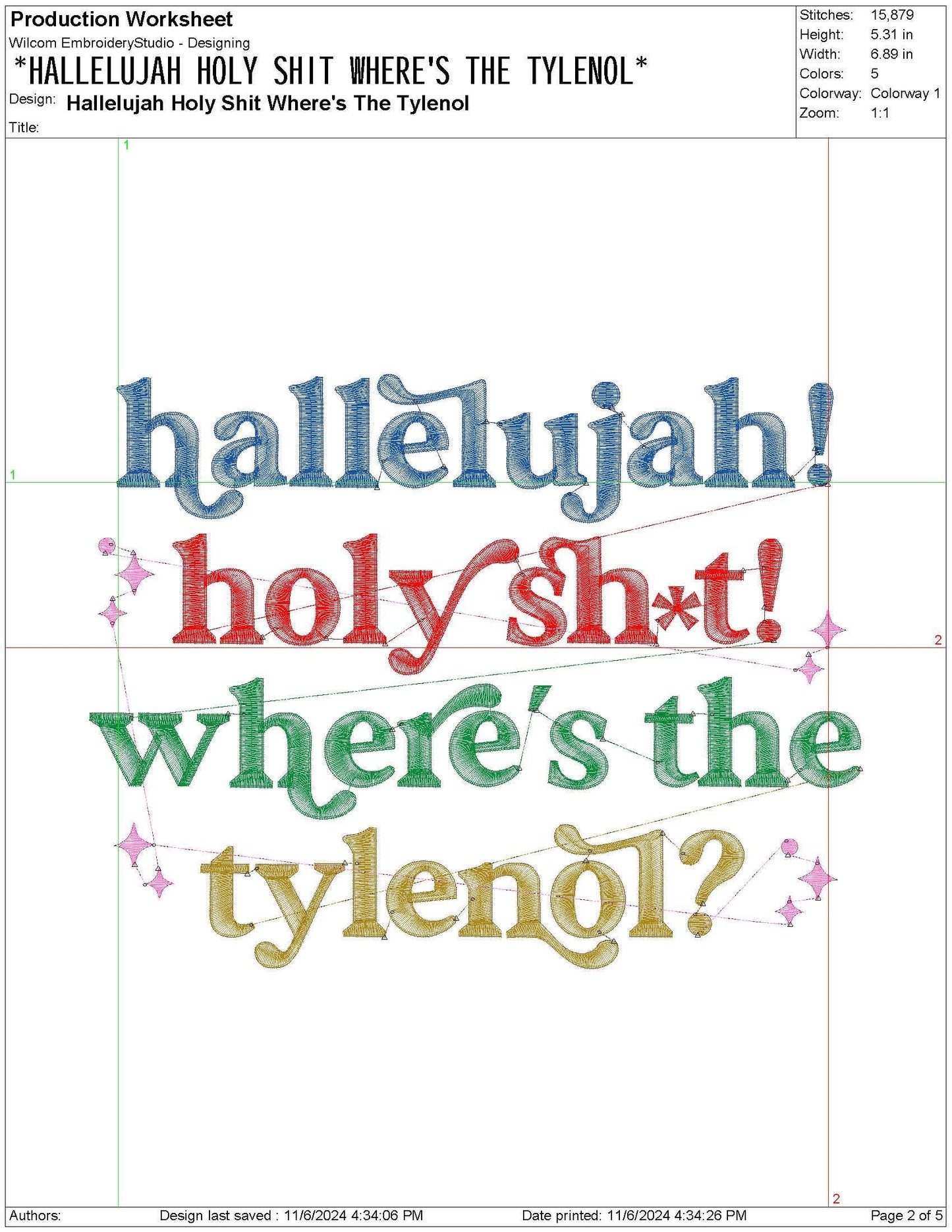 Funny Christmas Embroidery Designs: Christmas Vacation Embroidery Machine Files Hallelujah Where's The Tylenol Embroidery Files
