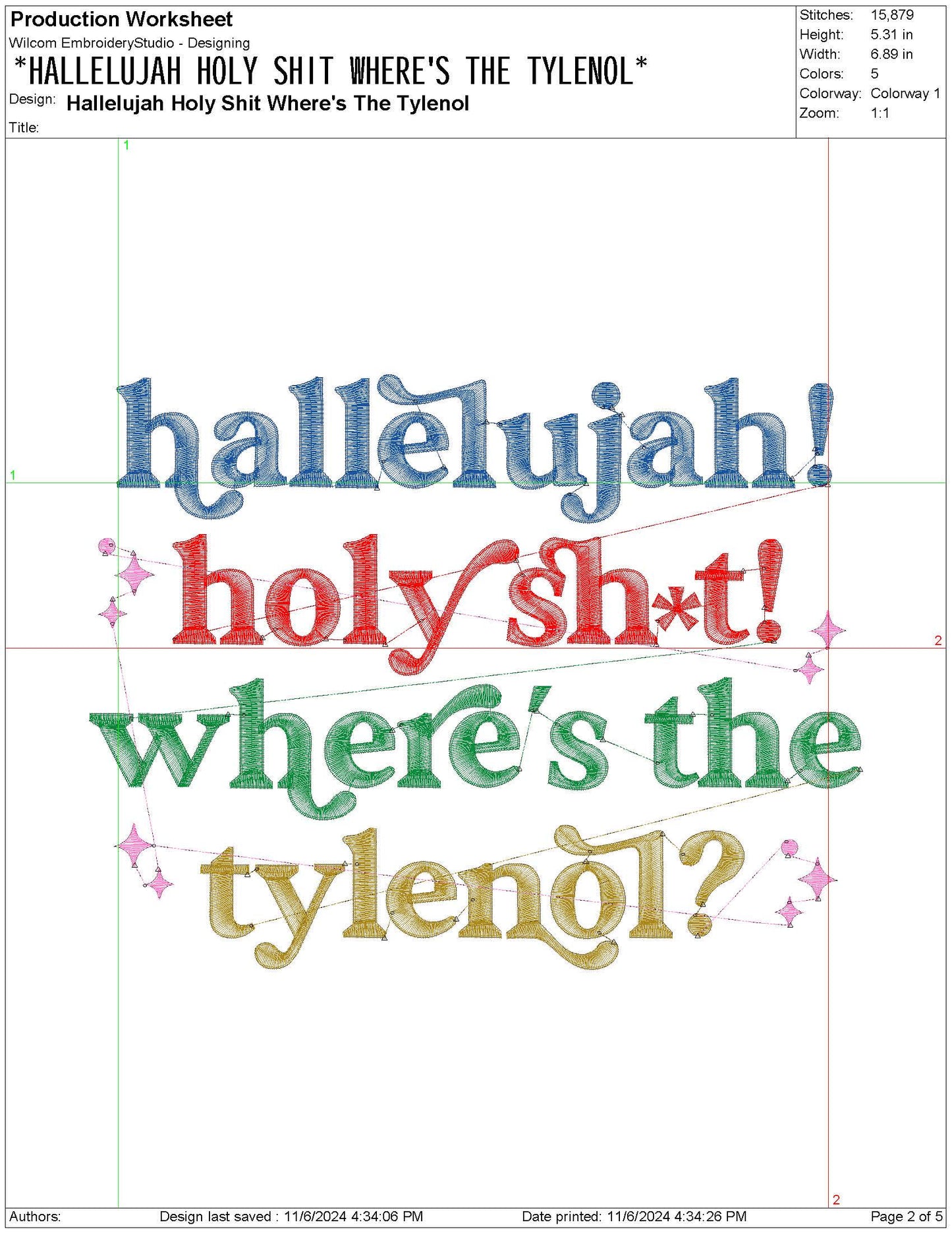 Funny Christmas Embroidery Designs: Christmas Vacation Embroidery Machine Files Hallelujah Where's The Tylenol Embroidery Files