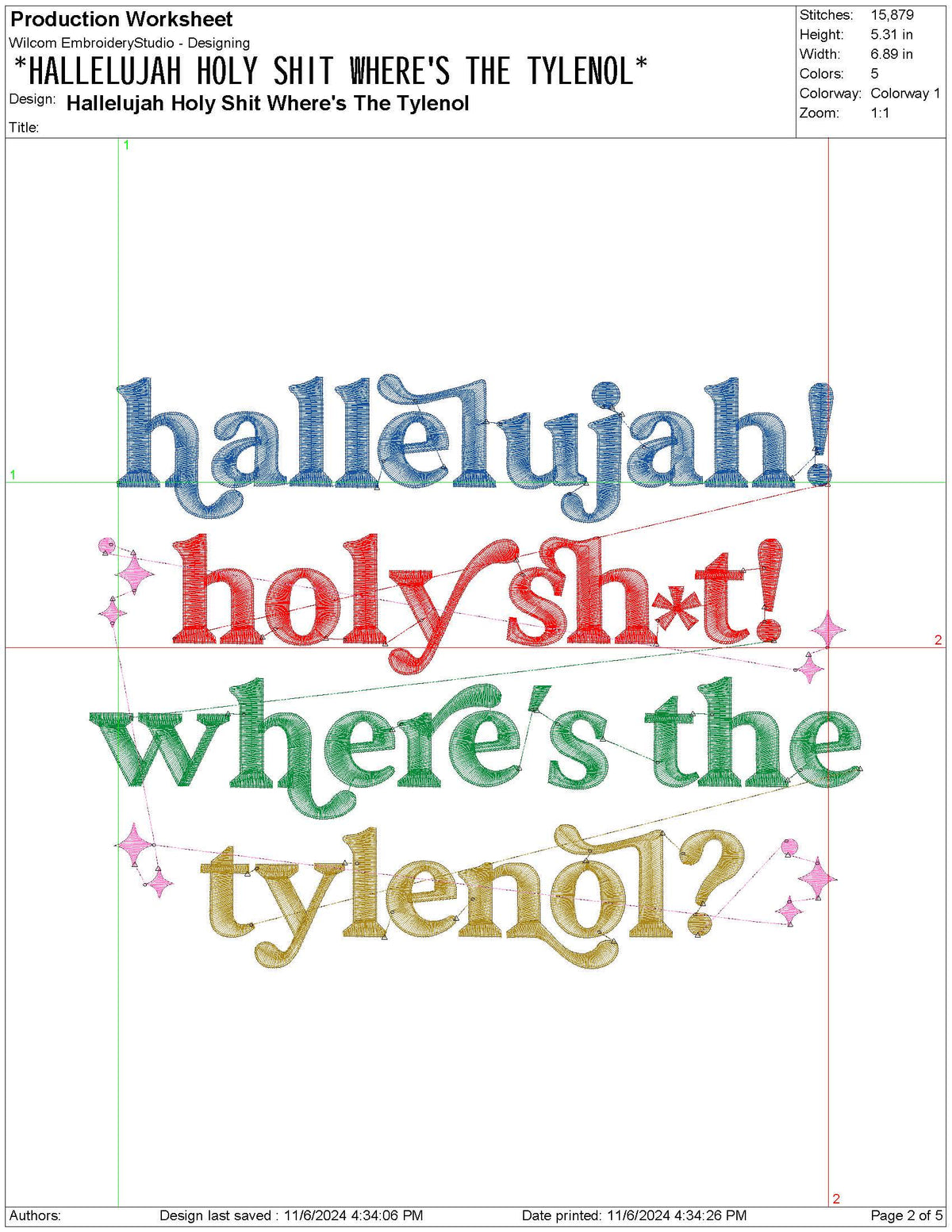 Funny Christmas Embroidery Designs: Christmas Vacation Embroidery Machine Files Hallelujah Where's The Tylenol Embroidery Files