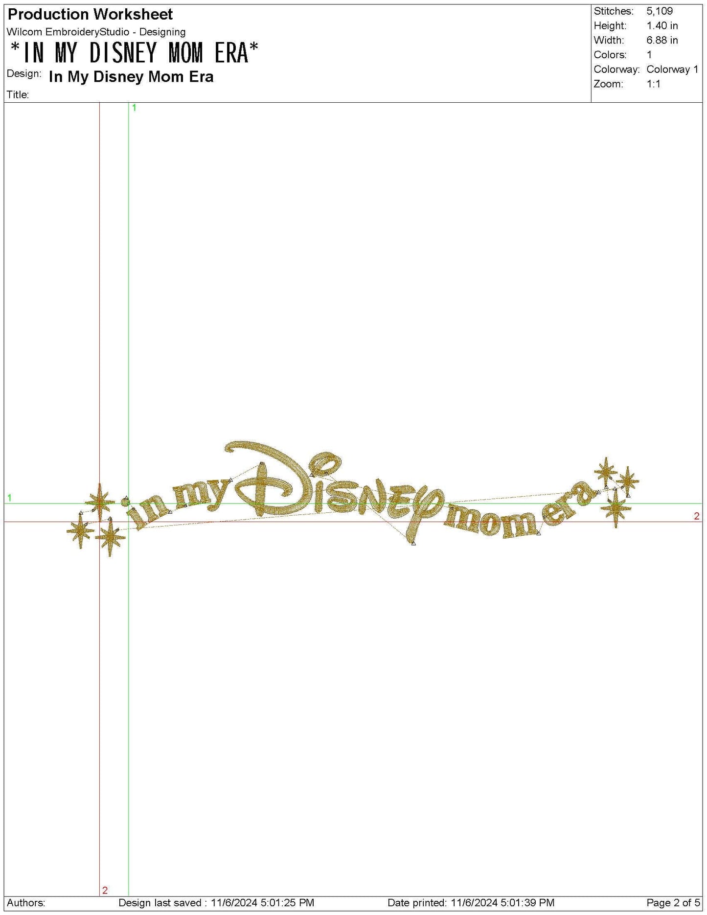 DisneyMom Era Embroidery Design: Mom Theme Park Trip (Digital Download)