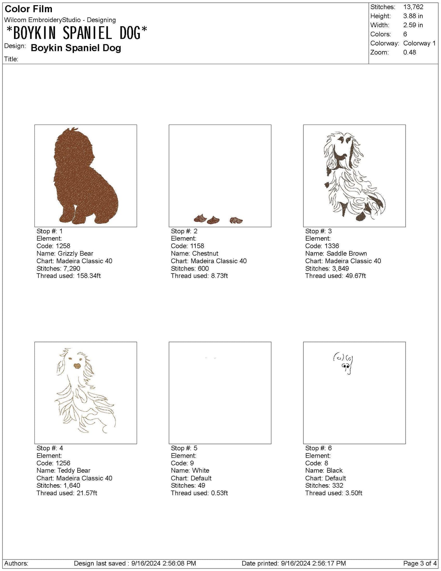 Boykin Spaniel Dog Cute Brown Spaniel Machine Embroidery File | 4 Sizes