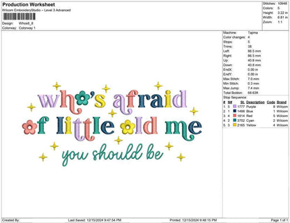 Taylor Who's Afraid of Little Old Me Lyric  Broken Heart Machine Embroidery File | 6 sizes