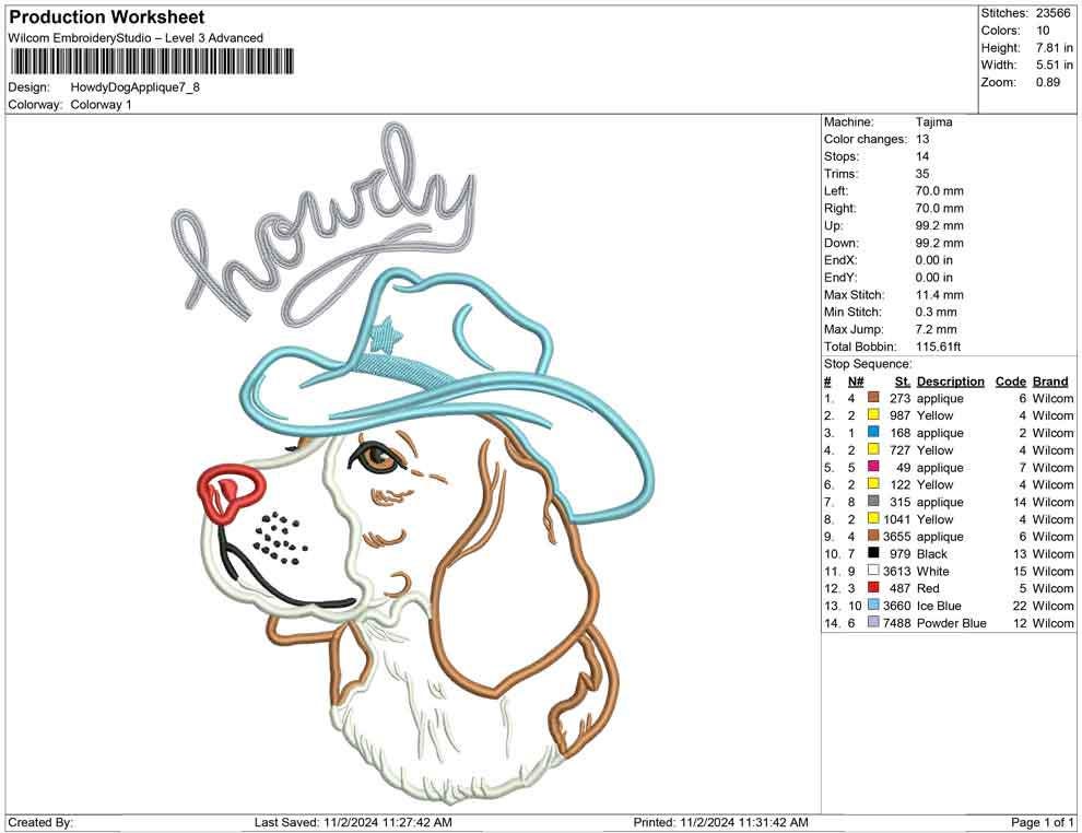 APPLIQUE DOG COWBOY Western | dst exp hus jef xxx pes Labrador Machine Embroidery File | Texas Dog Lover | 4 sizes