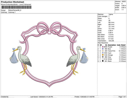 Baby Storks Frame For Banner Crest