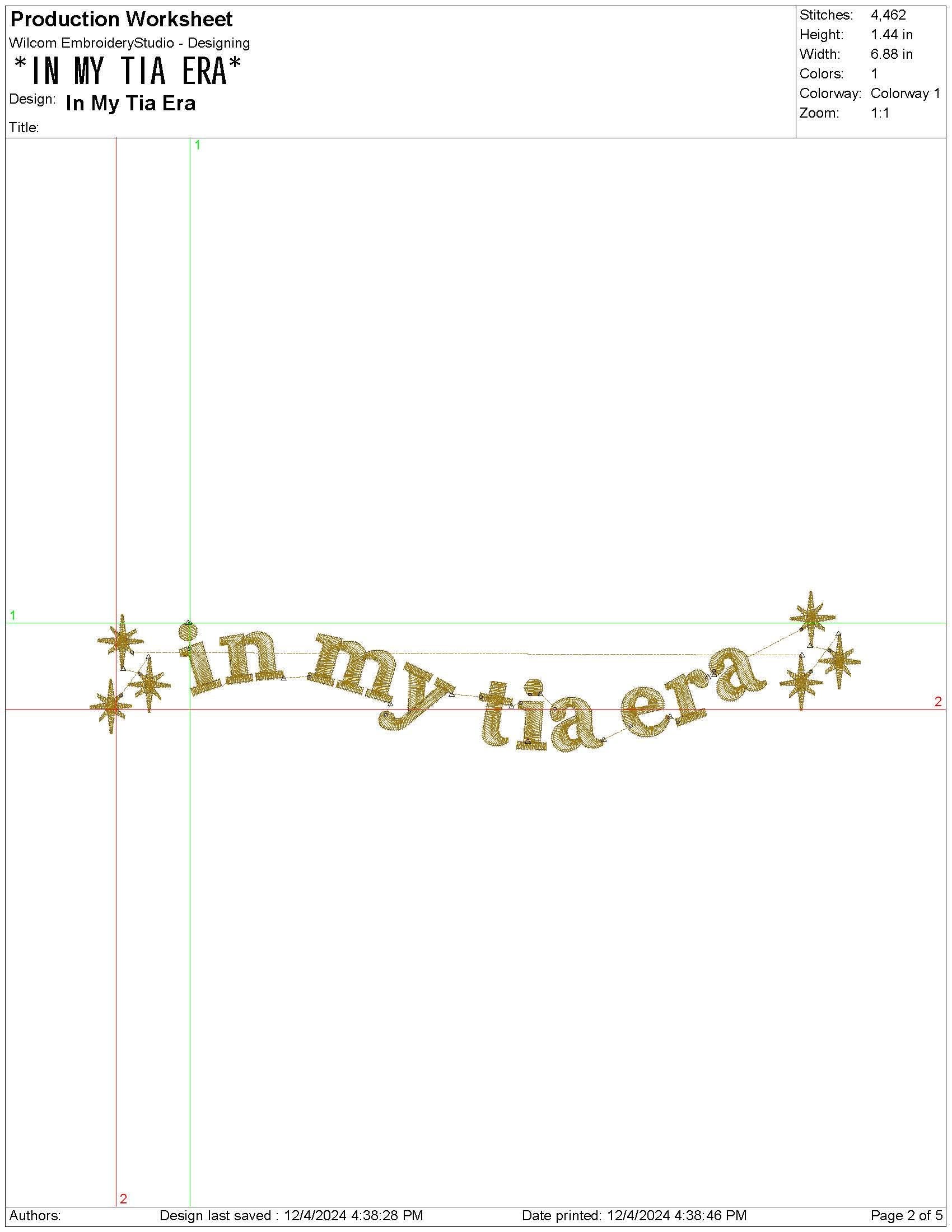 In My Tia Era Embroidery Design: Aunt Gift (Digital Download)