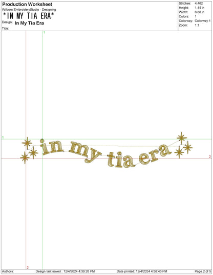 In My Tia Era Embroidery Design: Aunt Gift (Digital Download)